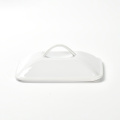 Square White Ceramic Baking Dish With Lid