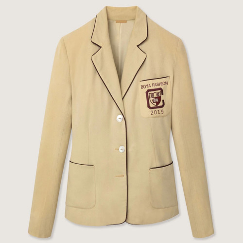 Women's Slim Cut College Jacket with Nylon Lining