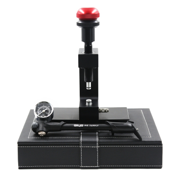 Professional Watch Repair Tool Kit: Crystal Back Glass Opening Removal and Air Press Pumper Set for Round Watches with 29 Dies