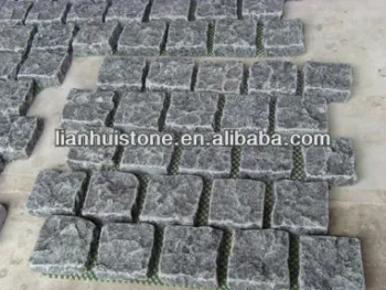 Mesh backed granite paving stone