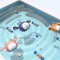 Pingüino ecológico de pingüino fidget agua jugando animales flotantes bañera de bañera de piscina para bebés juguetes