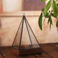 Incroyable cadeau de vacances et de mariage Forme triangulaire artistique moderne Terrarium en verre suspendu