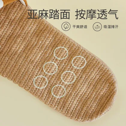 Japanese Style Linen Bow Slippers