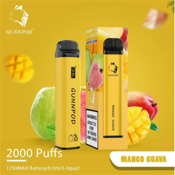 Disposable Gunnpod 2000 Puffs Vape-5% Nic