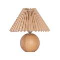 LEDER witte houten bureaulamp