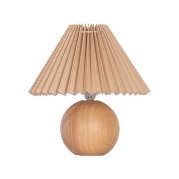Lampe de bureau LEDER en bois blanc