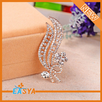 Mode Leaf Typ Strass Bouquet Brosche, Großhandel Metall Broschen