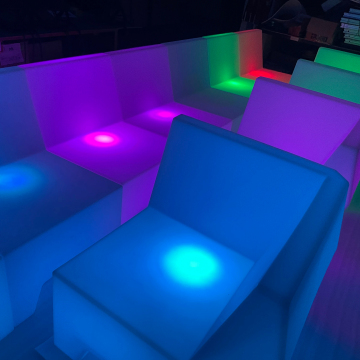 rigeba disco Colorful LED Shinning Lounge Sofa for bar