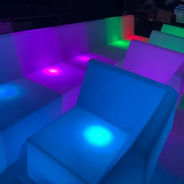 rigeba disco Colorful LED Shinning Lounge Sofa for bar