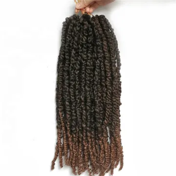 18 Inch Pre-looped Passion Crochet Hair for Women Synthetic Braids Ombre Pre-twisted Passion Twist Hair
