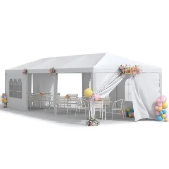 Easy Install Marquee Party Wedding Tents - Custom 10x12, 10x20, 10x30 White Canopy