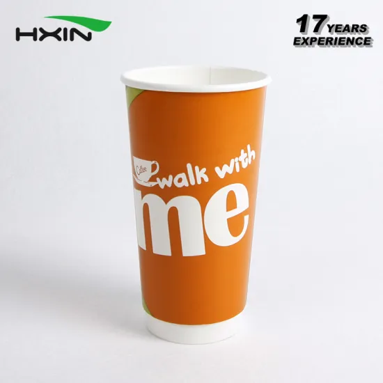 Biodegradable take away double wall coffee paper cup
