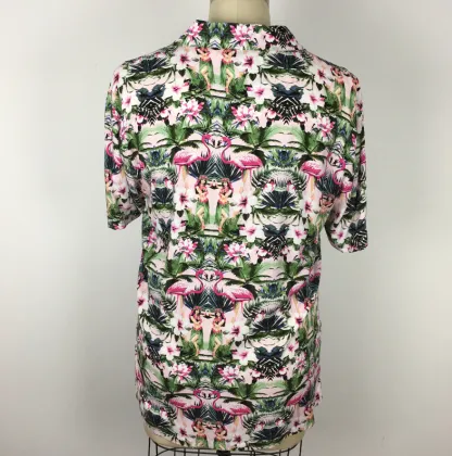 Custom Fancy Hawaiian Printed Floral Shirts Men