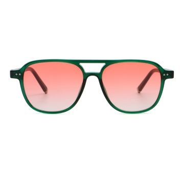 Retro Double Bridge Pilot Candy Sunglasses