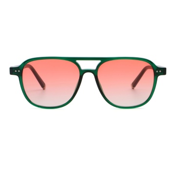 Retro Double Bridge Pilot Candy Sunglasses