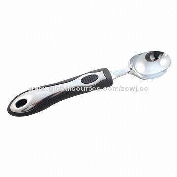 Zinc Alloy Ice Cream Spoon With Plastic Handle