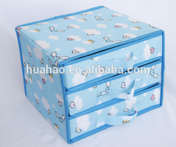 new design foldable non woven fabric cosmetic storage box