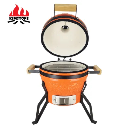 KIMSTONE Charcoal BBQ Kamado Smoker - Ceramic Mini Outdoor Grill