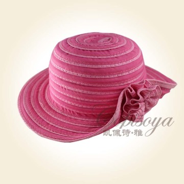 2015 mix weave hat Handmade straw hat children's hat with flower
