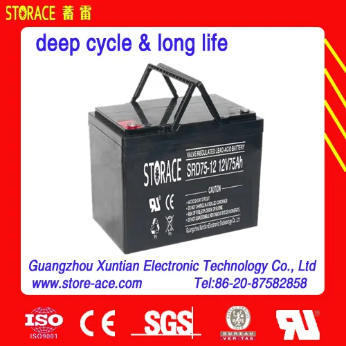 12v 75ah VRLA deep cycle battery