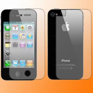 Clear/Transparent Anti-Scratch Screen Protectors for Apple's iPhone 4G, Bubble-free Installation