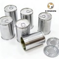 Lata de metal redonda fácil de molho aberto
