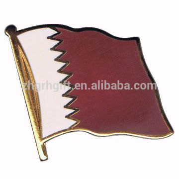 Metal national country qatar flag pin