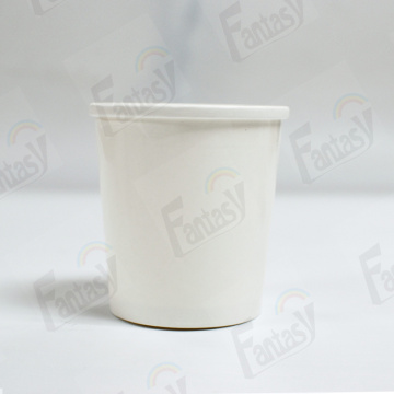 Disposable kraft paper soup bowl with paper lid