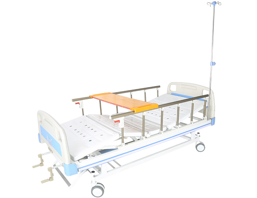 Manual hospital bed with 2 cranks hospital equipment