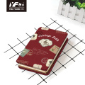 Custom stamp vintage lable style cute metal cover notebook diary