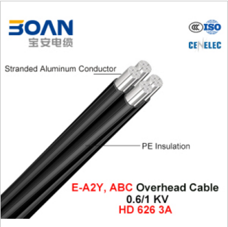 E-A2y, 0.6/1 Kv, Al/UV-XLPE, ABC/Overhead Cable (HD 626)