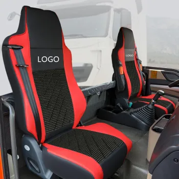 Customized Leather Flax Cotton Truck Seat Covers for Sitrak C7H, Scania, Volvo FH12, DAF XF, Mercedes Trucks 2012-2020