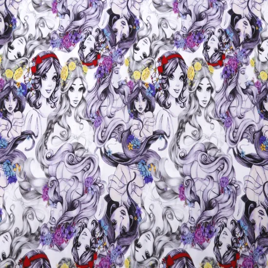 Customized Anime Characters Printing on 100% Organic Cotton Poplin Fabric - Low MOQ