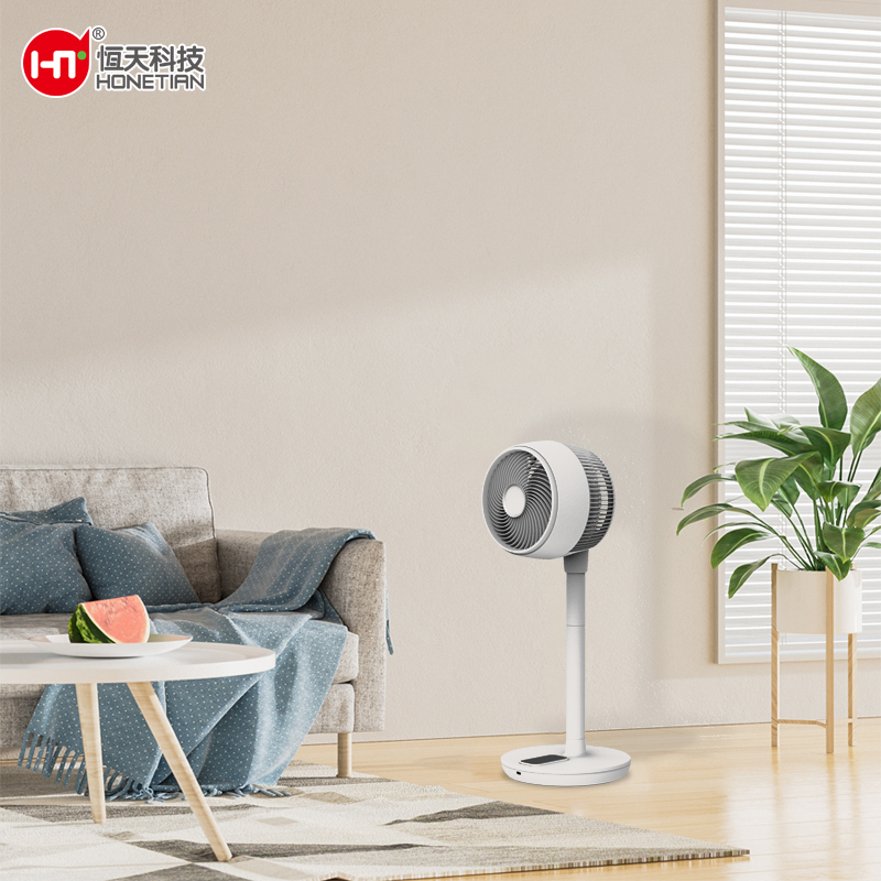 HONETIAN remote control night light energy efficient LED 8 timer 14 speeds 4 modes 9 inch 3 blades DC circulator stand fan