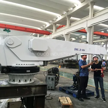 OUCO's customized marine deck cranes with flexible operation