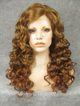 Highlight brown hair wig synthetic lace front wig for hair
