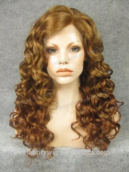 Highlight brown hair wig synthetic lace front wig for hair