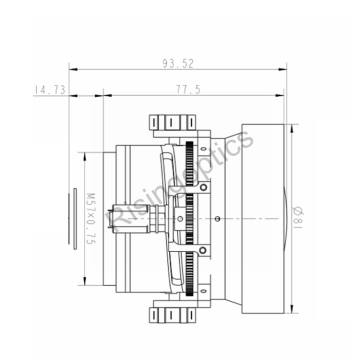 75mm F1.0 LWIR Motorized Lens for 1024x768-17UM Detector
