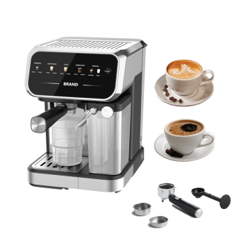 Machine à expresso numérique en acier inoxydable à 15 bar avec un coton de lait