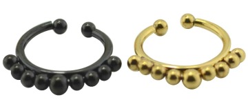 316L stainless steel Black/White/Golden High Quality Nose ring Twist Screw body jewelry ornaments