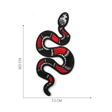 Grande serpente giocattolo ricamo patch fai da te abbigliamento applique