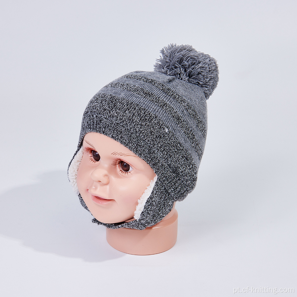 Beanie de malha de outono e inverno