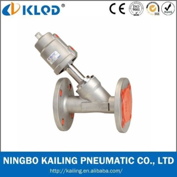 2/2 way flange pneumatic piston angle seat valve DN80