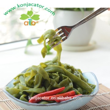 Natural low carbs high fibre Halal ramen konjac noodles spinach tagliatelle pasta