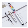 Металлическая шариковая ручка с резиновым стилусом