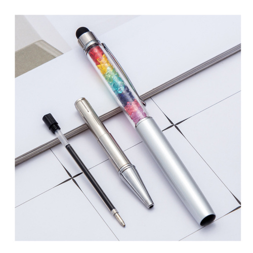 Metal Ballpoint Pen With Rubber Stylus