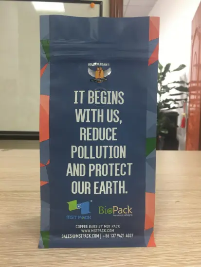 Golden Bean Eco-friendly Packaging Compostable Coffee Bags
