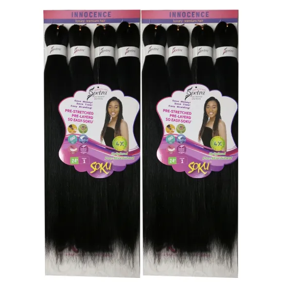 2020 X-tress black hair bundle yaki braids EZ braids pre-stretched ez braid hair for black women synthetic fiber hair