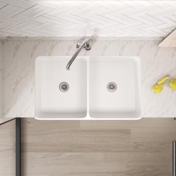 High Quality Rectangular Undermount Ceramic Kitchen Sink
