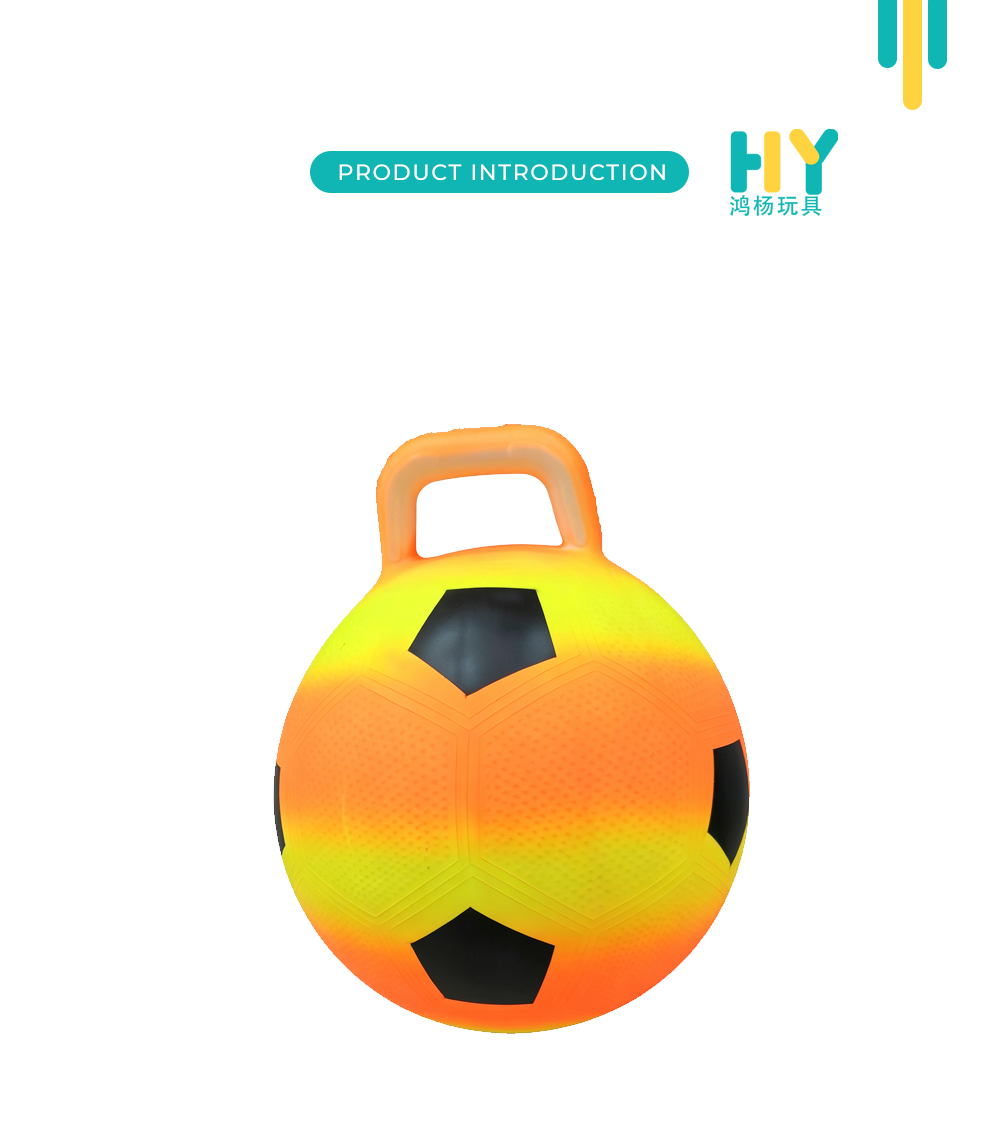 Gradient Soccer Print Handle Hop Ball X